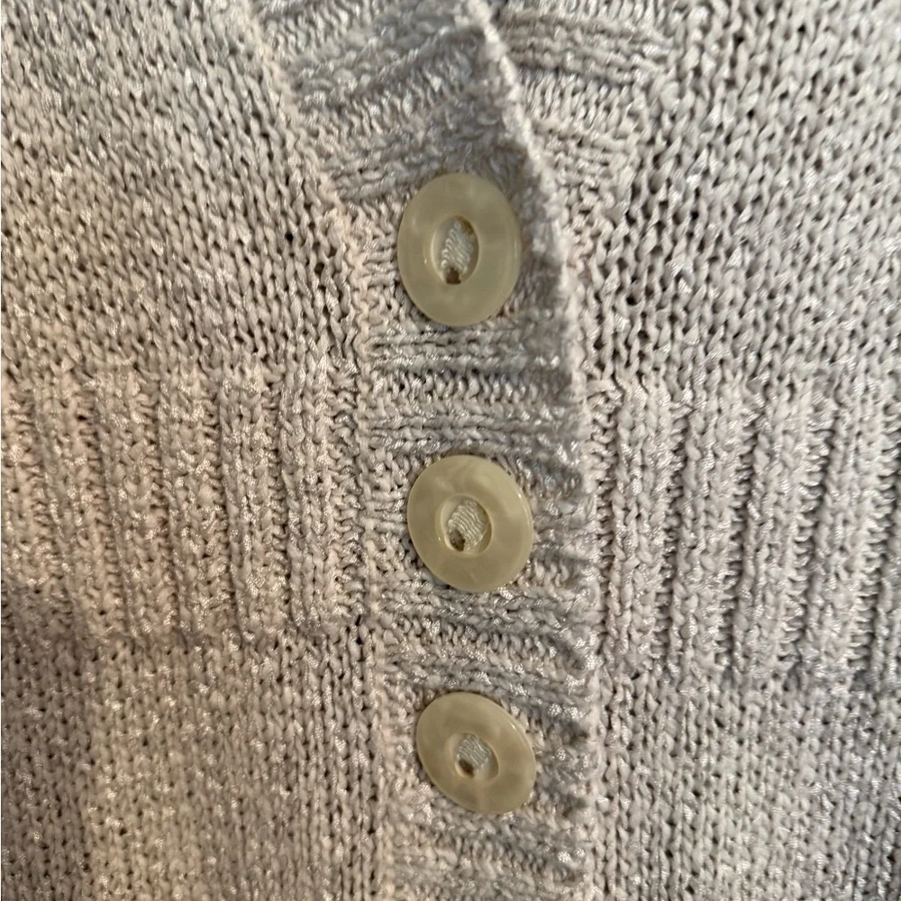 White House Black Market Cream Color Short Sleeve Cardigan - Picture 2 of 7